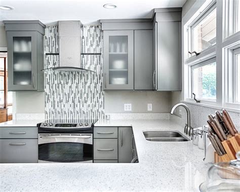 When choosing grey kitchen cabinets, you have several aspects to think about. Medium Sized Kitchen Design Ideas, Renovations & Photos ...