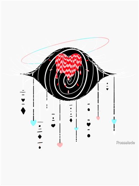 Spiral Heart Eye Sticker For Sale By Rossalade Redbubble