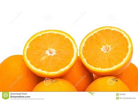 Fresh Oranges Isolated On The White Background Stock Photo Image Of