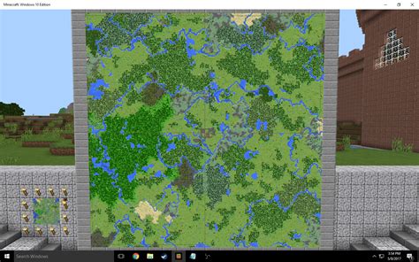 My Giant Map Wall 256 Maps Made In Survival Mode Minecraft