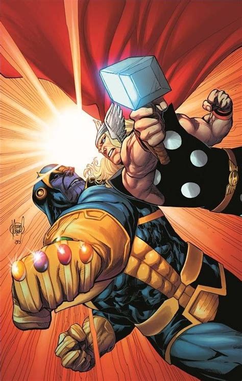 Thor Vs Thanos By Adam Kubert Thor Vs Thanos Marvel Thor Marvel