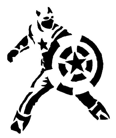 Captain America Stencil By Xenophobiaa On Deviantart