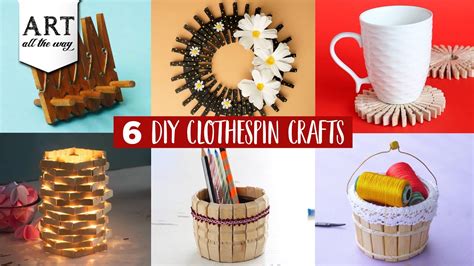6 Diy Clothespin Crafts Home Decor Ideas Useful Crafts Best Out