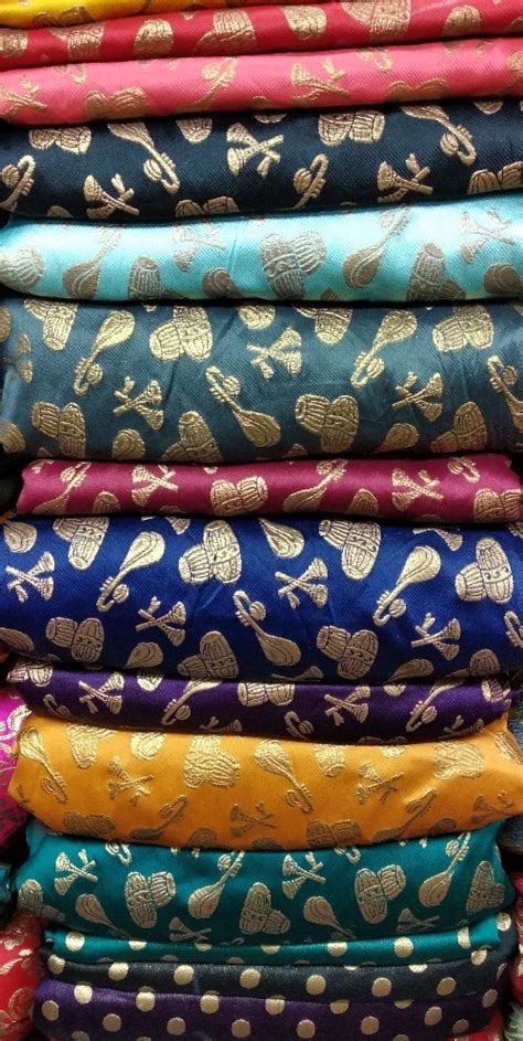 Party Wear 44 45 Inch Banarasi Brocade Fabric For Garments Gsm 150