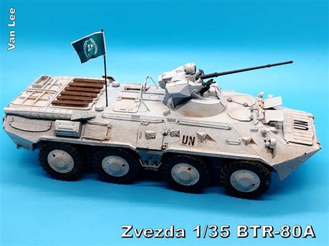 Zvezda Btr A In Un Livery Model Kit Military Vehicles Military
