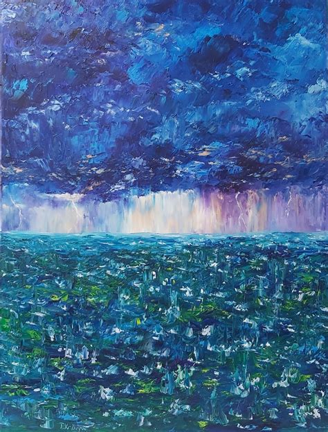 Stormy Ocean Painting Oil Painting By Tatiana Krilova