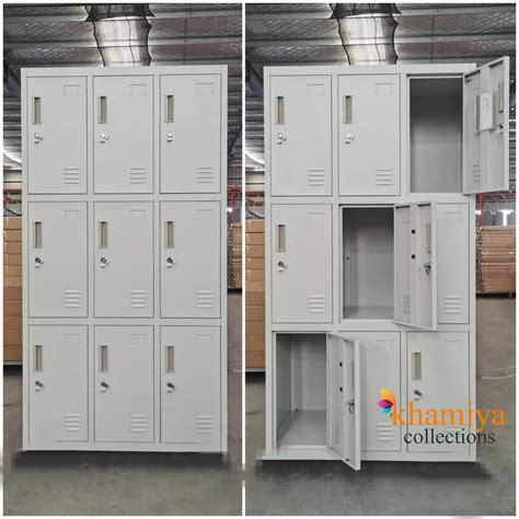 9 Door Steel Locker School Metal Locker Gym Cabinet Storage