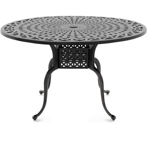 Classique 48 Inch Round Cast Aluminum Patio Dining Table By Lakeview
