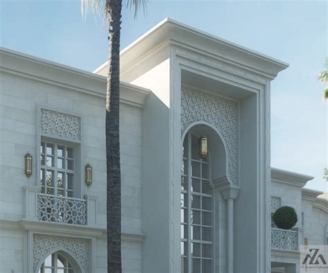 The luxury arabic villa captures with its inviting exterior design. Arabic Villa on Behance