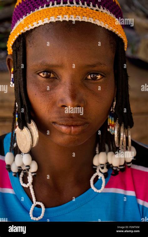 Burkina Faso Portrait Of A Pele Woman A Traditionally Nomadic Ethnic