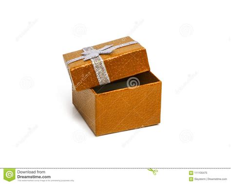 It seems so simple, but tying a ribbon onto a wrapped gift without creating the dreaded bump on the bottom of the box can be quite the challenge. Open Orange Colour Gift Box With Silver Ribbon Isolated On ...