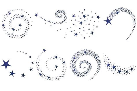 Navy Stars Star Swirls 4th Of July Clipart Swirling Etsy Canada In