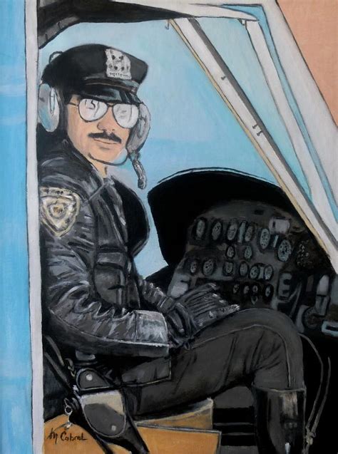NYPD Highway Patrol In Chopper Painting By Maggie Cabral Fine Art America