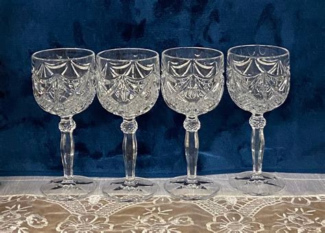 Nachtmann Eduard Crystal Wine Glasses Set Of 4 Etsy