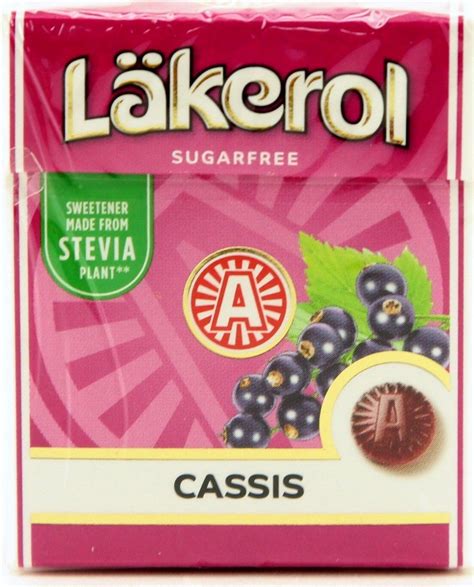 12 Pack Läkerol Cassis Black Current Sugar Free Pastilles 0 8 Ounce Packages