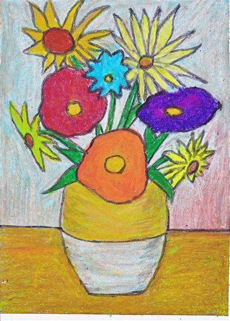 Simple Art Project Ideas Van Gogh Flowers
