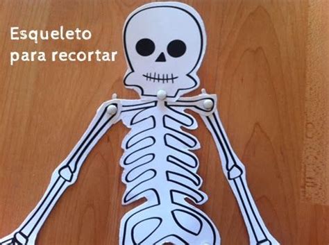 Divertido Esqueleto Recortable Para Halloween Manualidades