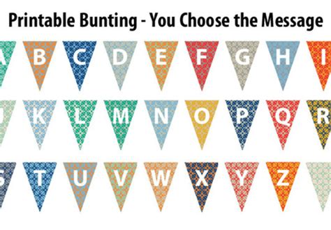 Create A Downloadable Printable Bunting Banner With Any Word Or Phrase