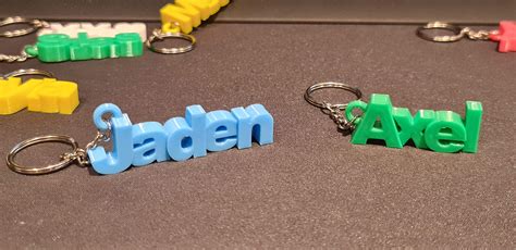 Personalized 3d Name Keychain Variety Of Colors Etsy