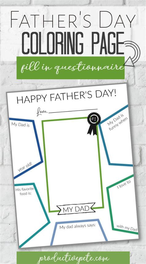 Print out the template, draw a picture of your dad and fill in the blanks about your dad. Printable Father's Day Fill In Coloring Page for Kids ...