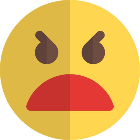 Angry Face Pixel Perfect Flat Icon