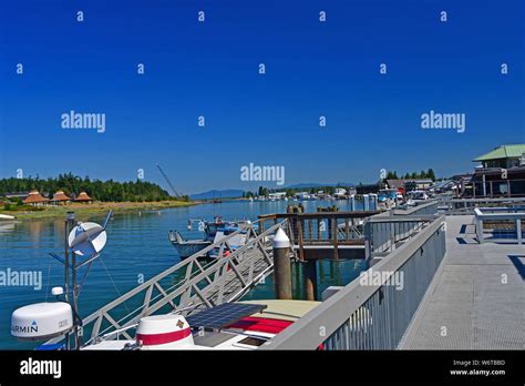 Views of the marina and town of La Conner, Washington, USA Stock Photo