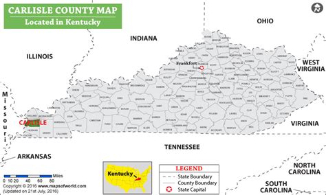 Carlisle County Map Kentucky
