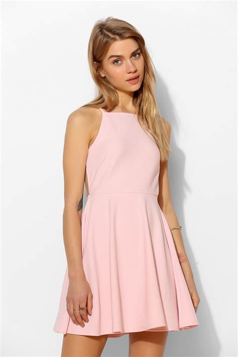Lyst Oh My Love Strappy Back Skater Dress In Pink