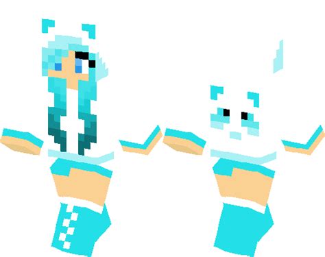 Blue Panda Girl Minecraft Skin Minecraft Hub