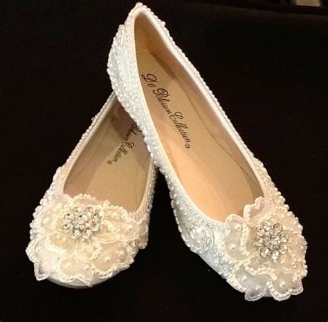Wedding Shoes Bridal Flats Beaded Rhinestones Hand Embellished Etsy