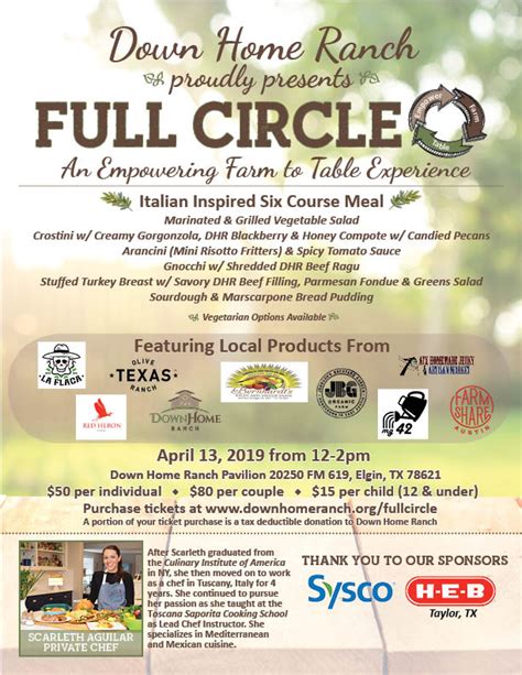 Full Circle An Empowering Farm To Table Event At Down Home Ranch