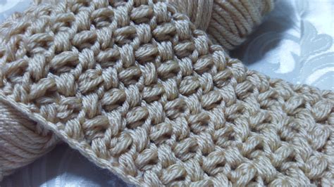 Mini Bean Stitch One Row Repeat Crochet Stitch Tutorial Hand Crafts Ideas