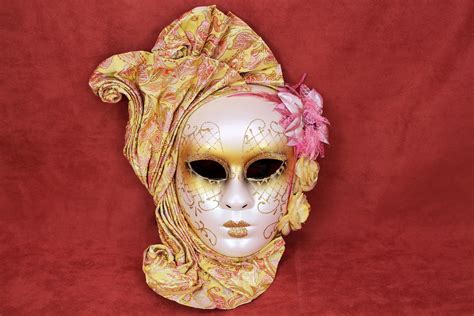 Venetian Wall Hanging Mask Gold Face Decoration Handmade Party Etsy