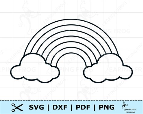 Rainbow Svg Png Cricut Cut Files Silhouette Files Stencil Etsy Ireland