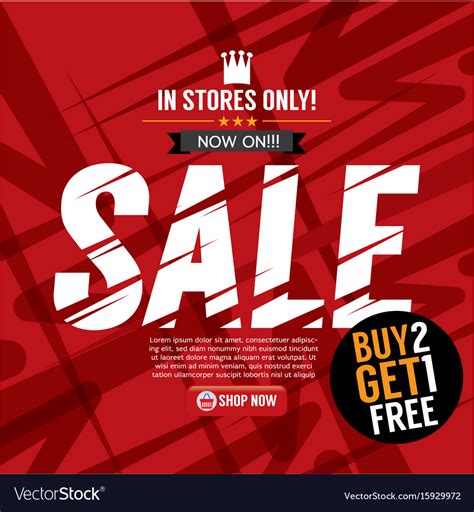 Sale Campaign Buy 2 Get 1 Free Background Banner Vector Image
