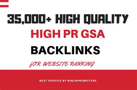 I Will Create High Pr Gsa Backlinks For Your Website Ranking For 10