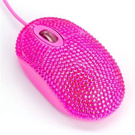 Usb Optical Wired Mini Computer Mouse With Crystal Bling Rhinestone 7