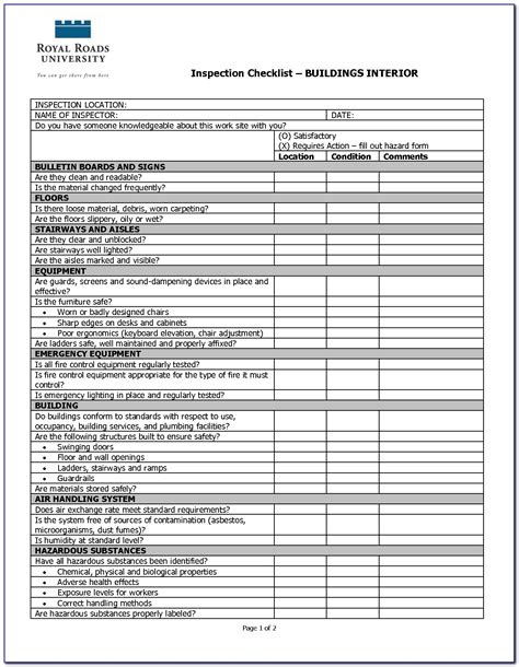 Construction Site Inspection Checklist Free Templates In Pdf Word Riset