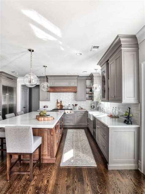 You can do some or all the work yourself. White Grey and Natural wood Kitchen | Farmhouse kitchen ...