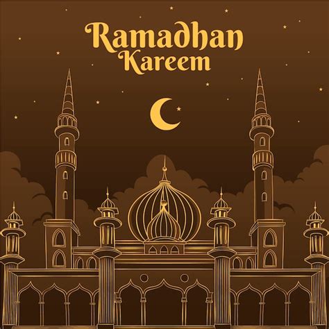 Dibujo Del Concepto De Ramadán Vector Gratis