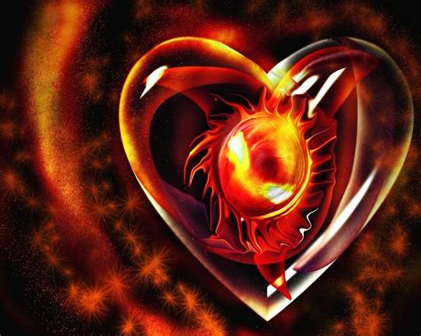 Free Heart With Flames Pictures Clipartix