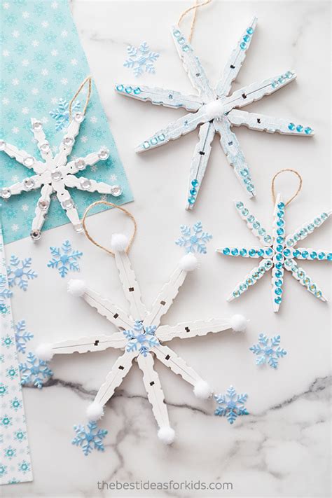 Clothespin Snowflake The Best Ideas For Kids Clothespin Crafts