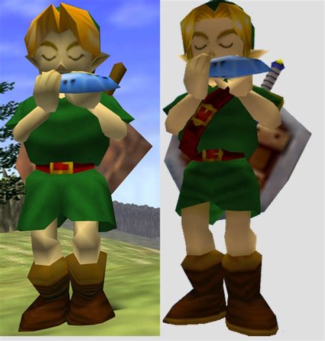 Ocarina Of Time And Majoras Mask Feature Different Character Models