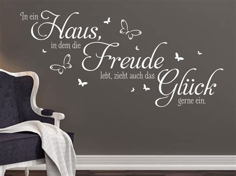 Wenn die frauen weniger denken würden hätten die männer. Wandtattoo Haus, Freude, Glück... Spruch | WANDTATTOO.DE