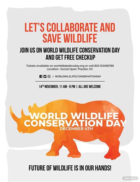 World Wildlife Conservation Day Poster Template Psd