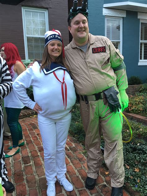 Ghostbusters Stay Puft Marshmallow Man Diy Halloween Costume Couples