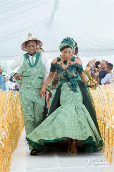 A Gorgeous Wedding With The Bride In Green Shweshwe South African Wedding Blog African