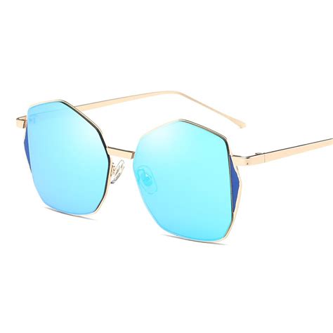 2017 new arrived polygon sunglasses women and men brand design polarized sun glasses female