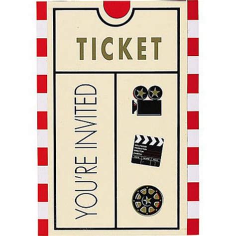 Clapboard Hollywood Invitations 8ct Image 1 Hollywood Party Theme
