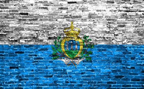 Descargar Fondos De Pantalla 4k San Marino La Bandera Los Ladrillos